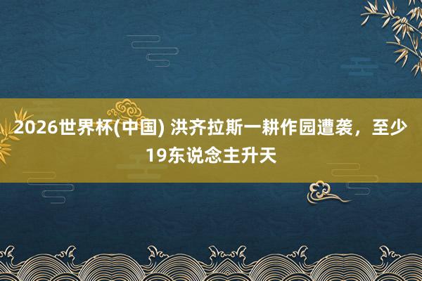2026世界杯(中國) 洪齊拉斯一耕作園遭襲，至少19東說念主升天